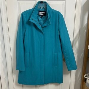 Lands' End Women's Vibrant Blue Trench Coat